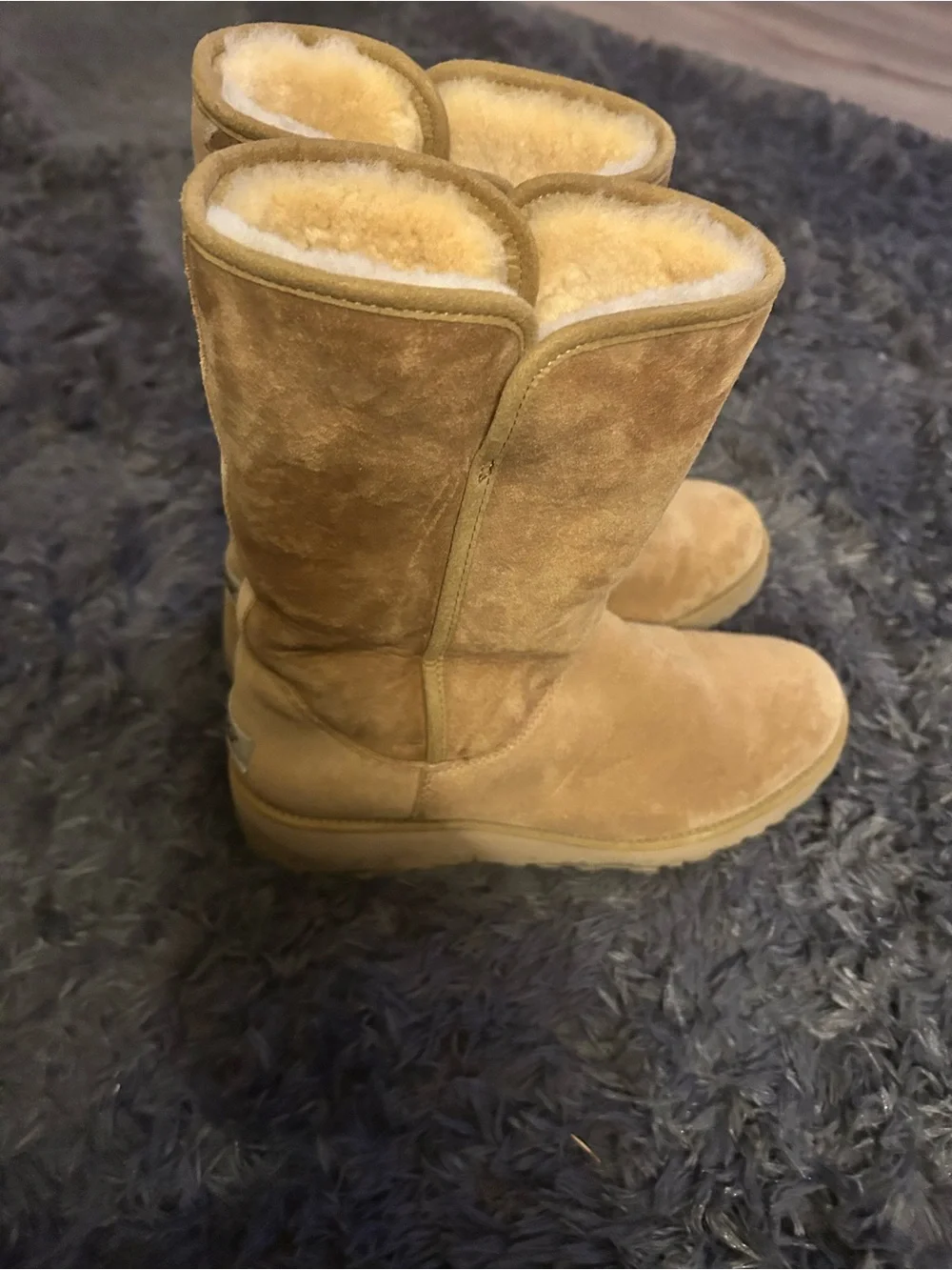 UGG Classic Short Wedge Boots in Chestnut Suede